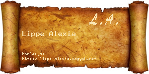 Lippe Alexia névjegykártya